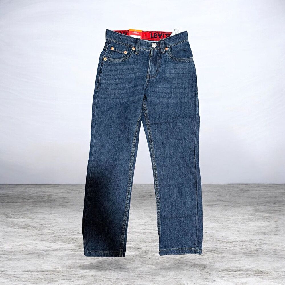 Levi's 511 Boys Slim Fit Stretch Blue Denim Jeans Adjustable Waist Size 7